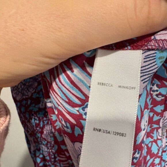 🌟Rebecca Mincoff Penelope floral smocked tassels ties top women's size Medium🌟 - Picture 10 of 10